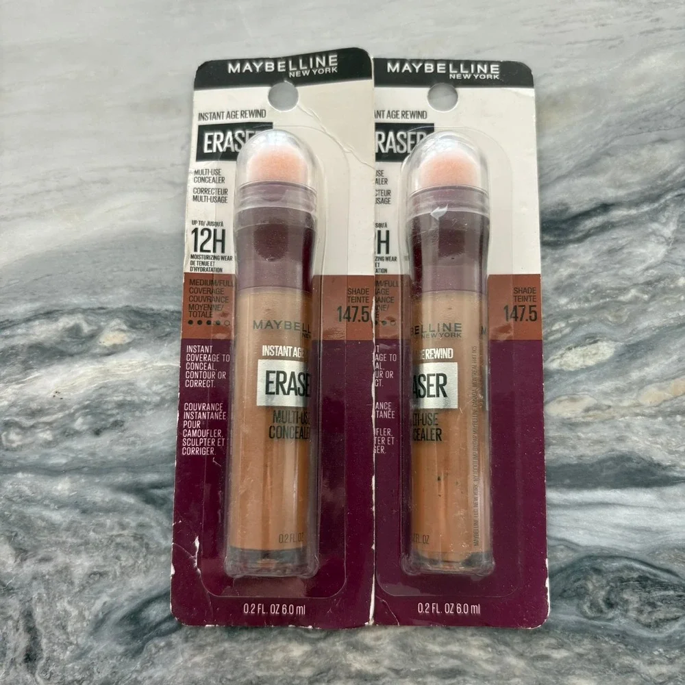 Maybelline Instant Age Rewind Eraser Multi-Use Concealer Shade 147.5 2 Pack NEW